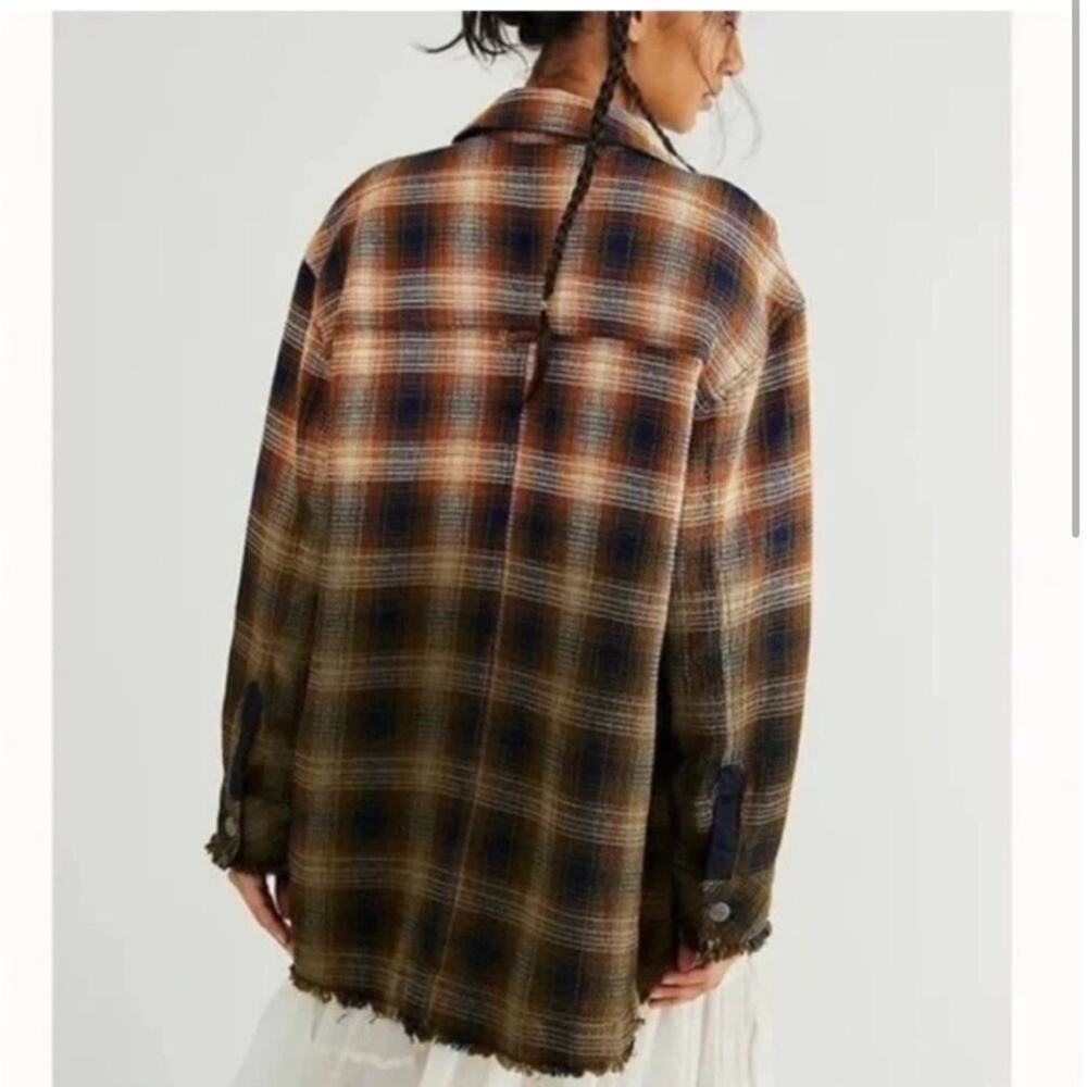 Free People Anneli Plaid Shirt Jacket - Picture 4 of 8